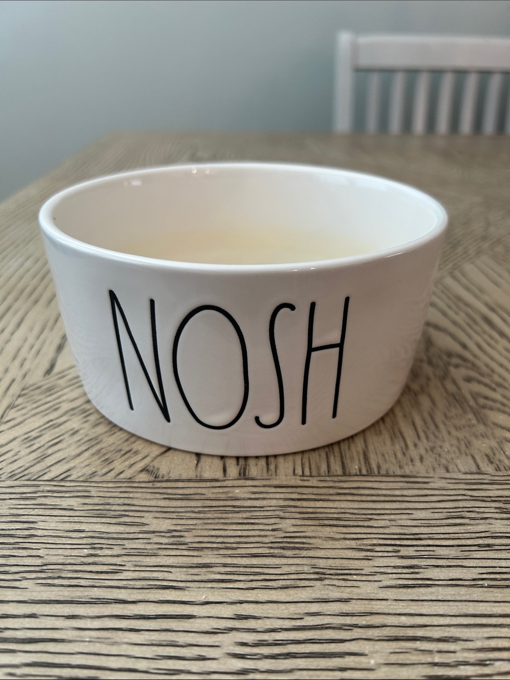 Rae Dunn White Ceramic NOSH Pet Bowl